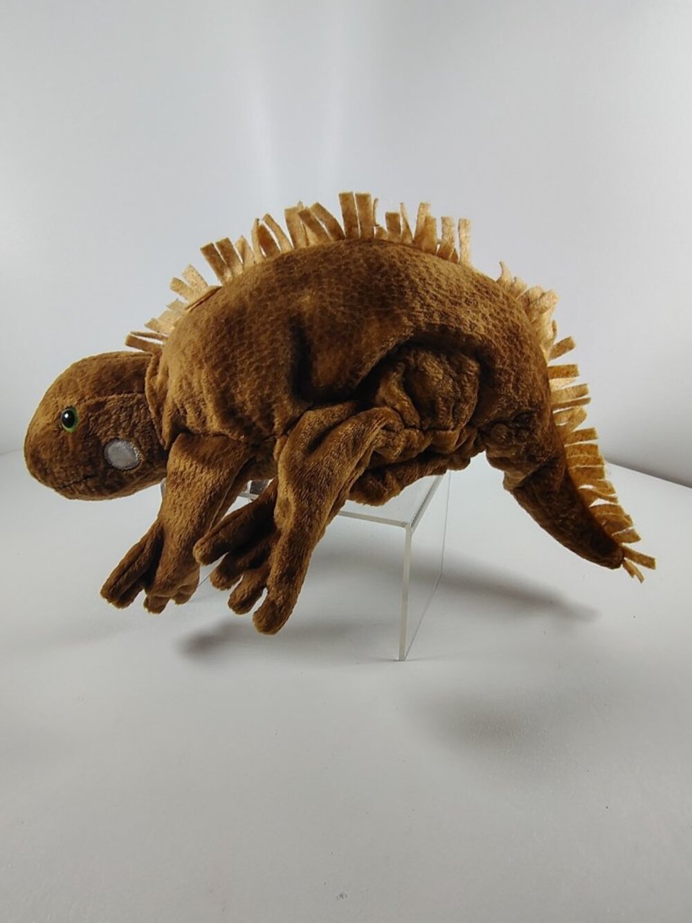 Caltoy Iguana Lizard Hand Puppet Brown Plush Stuffed Animal 12” EUC